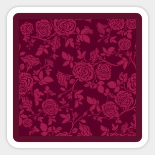 Red Rose Pattern Sticker